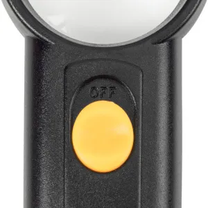 Лупа BRAUBERG ручная 8x, 37 мм, с подсветкой, черная (454127), изображение 3