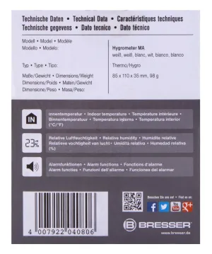 Гигрометр Bresser Mould Alert, белый, изображение 10