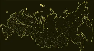 Карта Российской Федерации, светящаяся в темноте, настенная, сувенирное издание, изображение 4